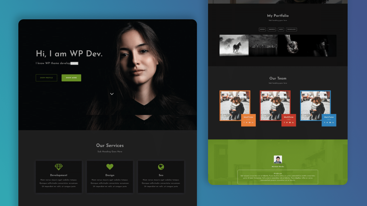 Web development project preview